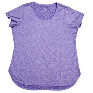 Head Lite Heather Purple Short Sleeve Scoop Neck Activewear Tee Shirt XXL